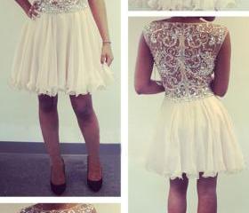 Niulatu Sheath Scoop Neckline Ivory Prom Dresses Birthday Outfits Evening Gown SD932 main image 0
