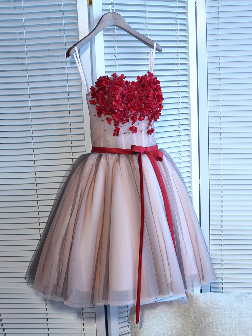 Short Homecoming Dresses,a-line Sweetheart Short Mini Tulle Short Prom Dress Homecoming Dresses Sky007