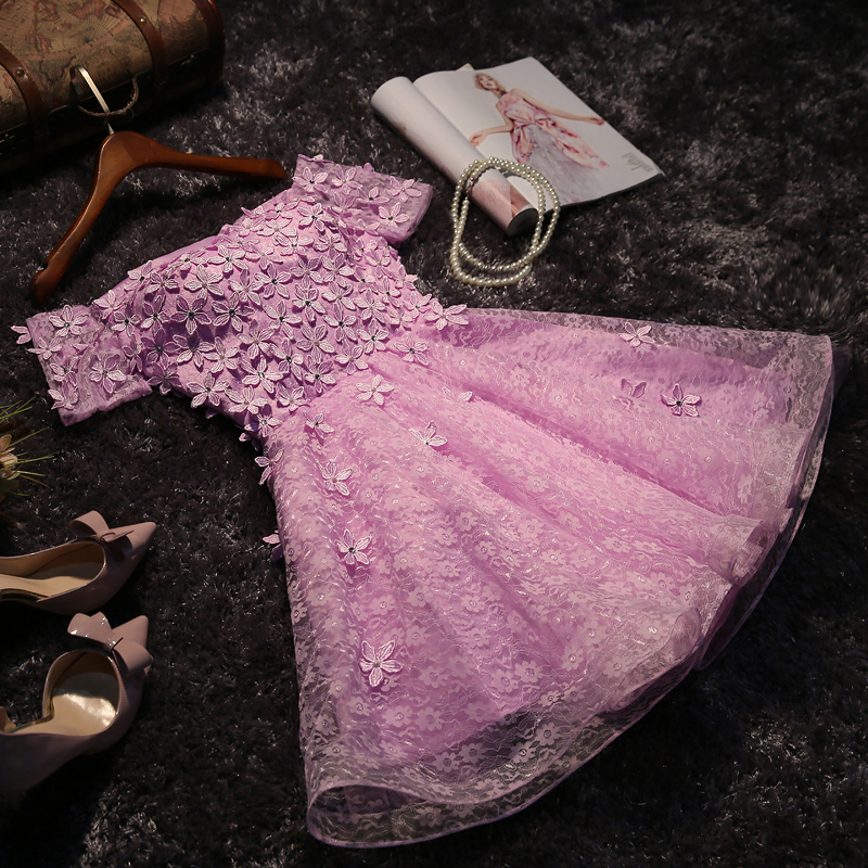 Off Shoulder Grey Tulle Short Prom Dresses Homecoming Dresses PD111