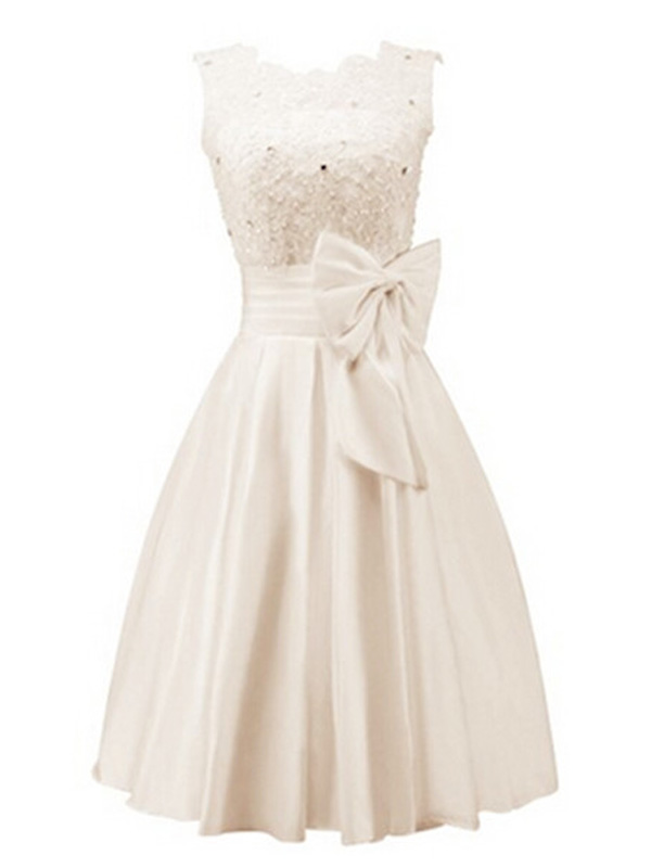 Short Prom Dresses,ivory A-line Square Knee-length Elastic Woven Satin Homecoming Dress Short Prom Dresses Sp8211