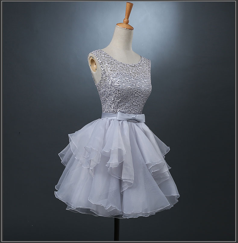 Aline Scoop Short Mini Organza Short Prom Dress Dresses