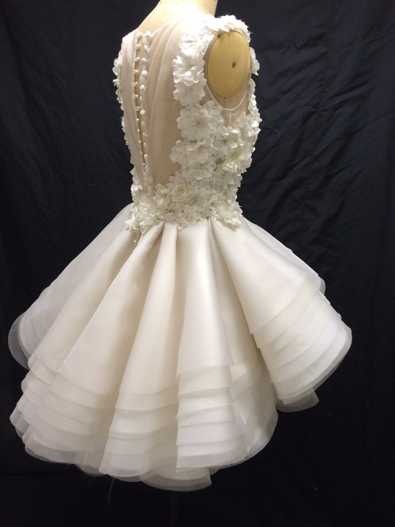 A Line Scoop Short Mini Organza Short Prom Dress Homecoming Dresses Sky734 On Luulla
